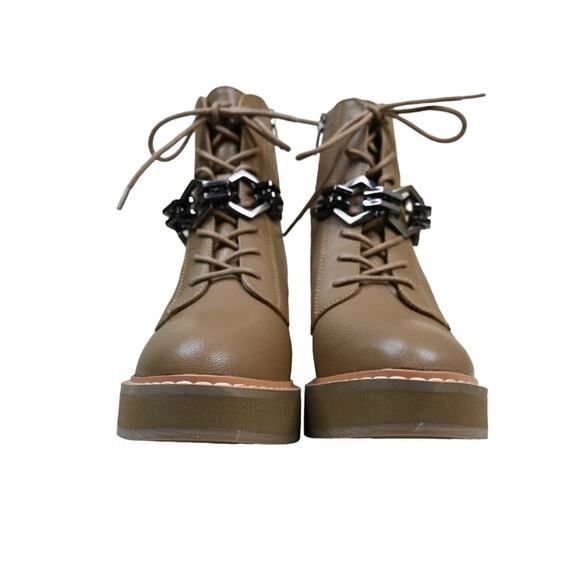 Vince Camuto Womens 8.5 Keltana Leather Combat Boot NEW - Picture 4 of 11